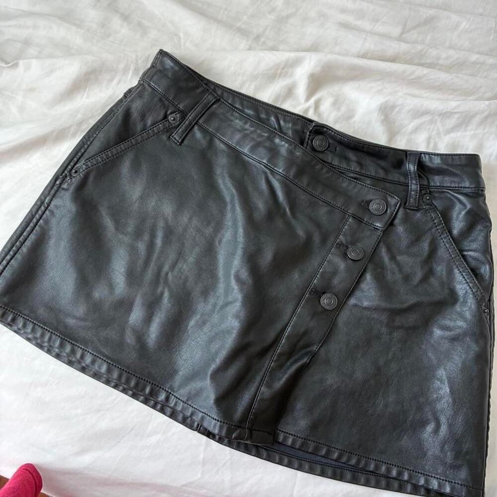 Free people leather skort